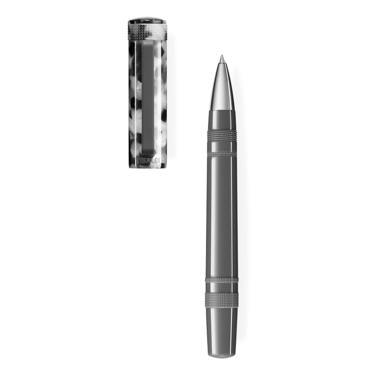 Tibaldi Perfecta Denim Rollerball Pen, Stonewash Grey 1 Tibaldi Perfecta Denim Rollerball Pen, Stonewash Grey