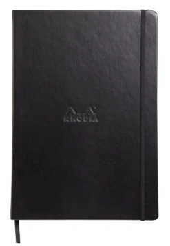 Rhodia Boutique Webnotebook, Bound 5 ½ X 8 ¼, Lined, Black, 96 Sheets