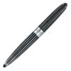 Diplomat Aero Black & Chrome Stripes Rollerball Pen
