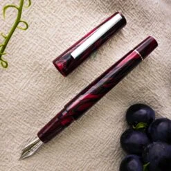 Tibaldi Infrangibile Special Edition Mauve Red Fountain Pen, Full Resin, Fine Point