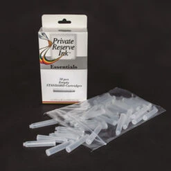 Private Reserve Essentials Empty Refillable Fountain Pen Ink Cartridges, 50 Pack