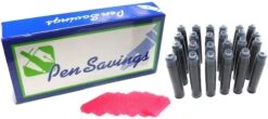 24 Standard International Short Fountain Pen Ink Cartridges, Cardinal Red