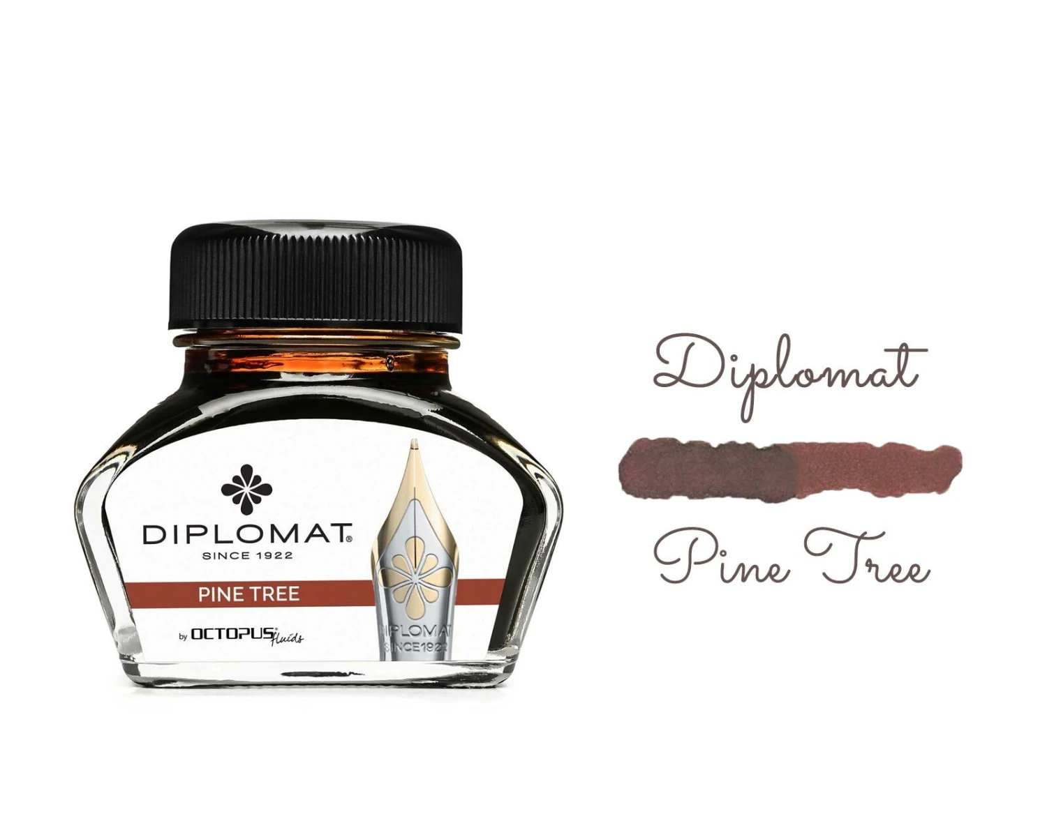 Diplomat Octopus Fountain Pen Ink Bottle, 30ml, Pine Tree 1 Diplomat Octopus Fountain Pen Ink Bottle, 30ml, Pine Tree