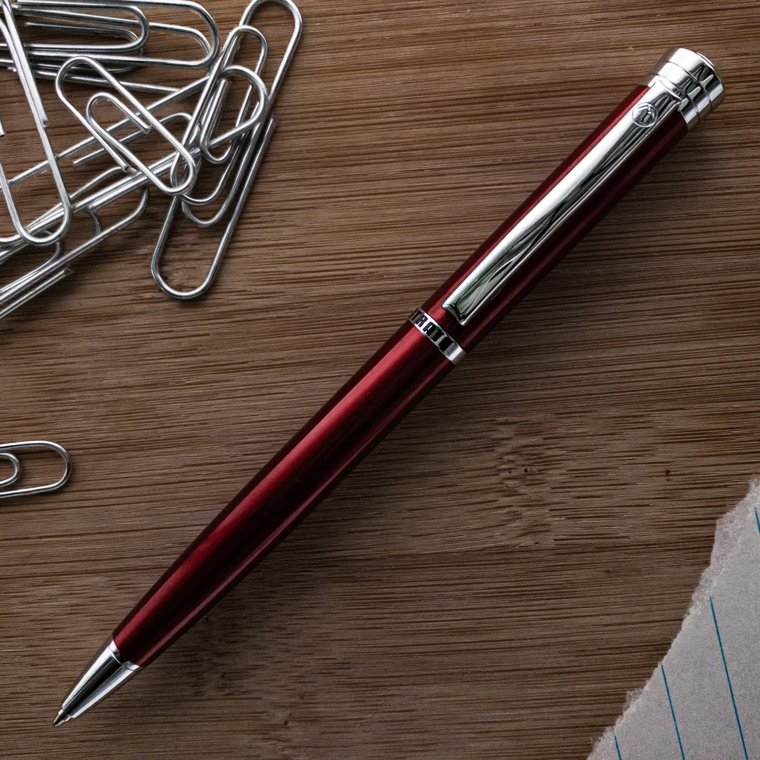 Monteverde Strata Ballpoint Pen, Red & Chrome 1 Monteverde Strata Ballpoint Pen, Red & Chrome