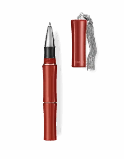 Tibaldi Bamboo Lipstick Red Resin Rollerball Pen