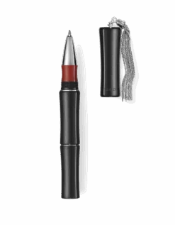 Tibaldi Bamboo Rich Black Resin Rollerball Pen