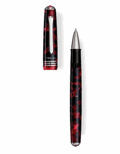 Tibaldi N60 Ruby Red Resin Rollerball Pen, Palladium Trim