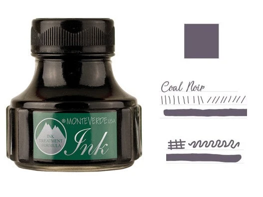 Monteverde 90ml Fountain Pen Ink Bottle, Coal Noir 1 Monteverde 90ml Fountain Pen Ink Bottle, Coal Noir