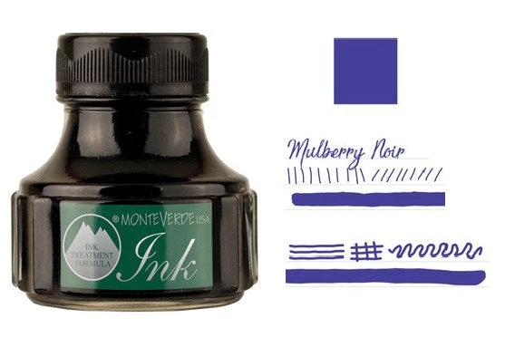 Monteverde 90ml Fountain Pen Ink Bottle, Mulberry Noir 1 Monteverde 90ml Fountain Pen Ink Bottle, Mulberry Noir