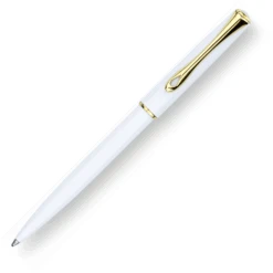 Diplomat Traveller Ballpoint Pen, Snow White & Gold