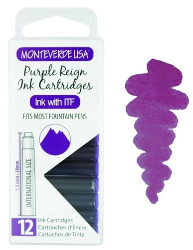 Monteverde International Standard Fountain Pen Ink Cartridges, Purple Reign 1 Monteverde International Standard Fountain Pen Ink Cartridges, Purple Reign
