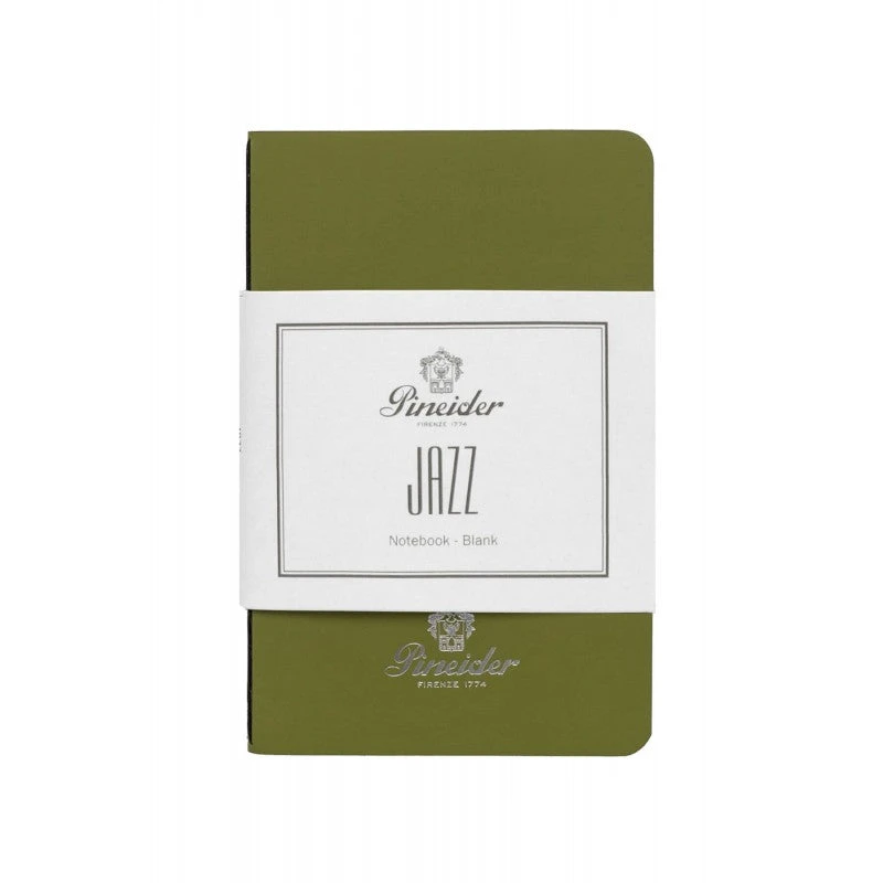 Pineider Notes Jazz Notebook, 80 Pages, 80 Gr Blank White Paper, Green 1 Pineider Notes Jazz Notebook, 80 Pages, 80 Gr Blank White Paper, Green