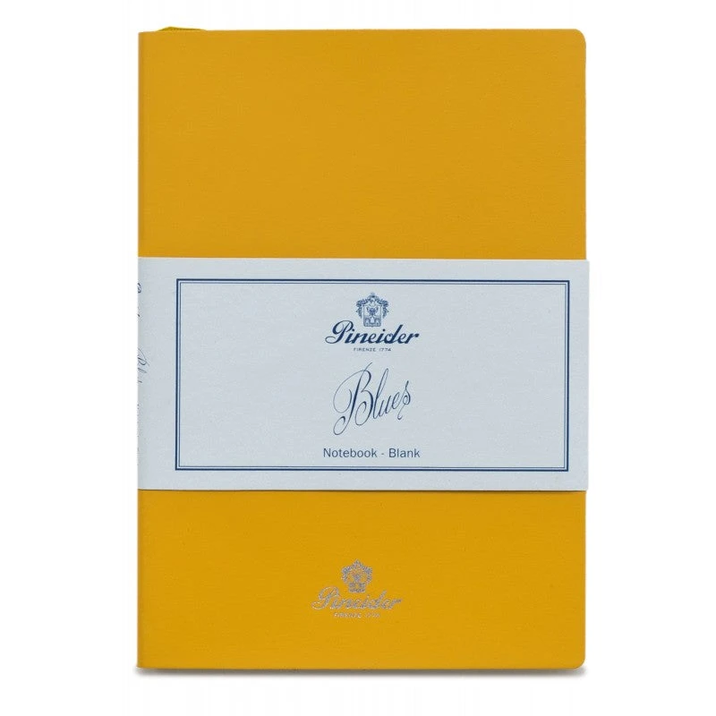 Pineider Blues Notebook, A5, 192 Blank Pages, 55gr Paper, Yellow 1 Pineider Blues Notebook, A5, 192 Blank Pages, 55gr Paper, Yellow
