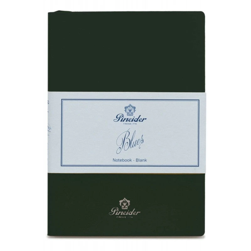 Pineider Blues Notebook, A5, 192 Blank Pages, 55gr Paper, Dark Green 1 Pineider Blues Notebook, A5, 192 Blank Pages, 55gr Paper, Dark Green
