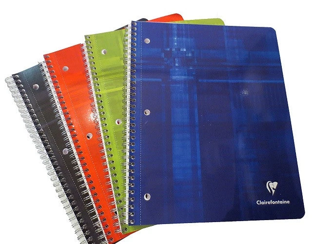 Clairefontaine Classic Wirebound Notebook - Lined, 3-Hole Punched - 8x11 1 Clairefontaine Classic Wirebound Notebook - Lined, 3-Hole Punched - 8x11