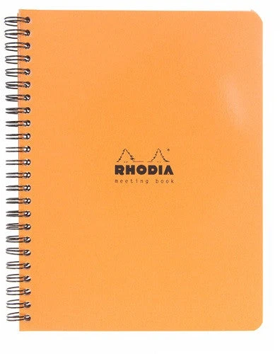Rhodia Classic Meeting Book, Orange, Lined, 6 ½ X 8 ¼ 1 Rhodia Classic Meeting Book, Orange, Lined, 6 ½ X 8 ¼