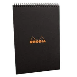 Rhodia Classic Notepads Top Wirebound 8 ¼ X 11 ¾ Graph Black 80 Sheets