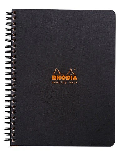 Rhodia Classic Meeting Book, Black, Lined, 6 ½ X 8 ¼ 1 Rhodia Classic Meeting Book, Black, Lined, 6 ½ X 8 ¼